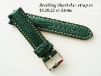 Breitling Sharkskin strap in dark Blue, buckle